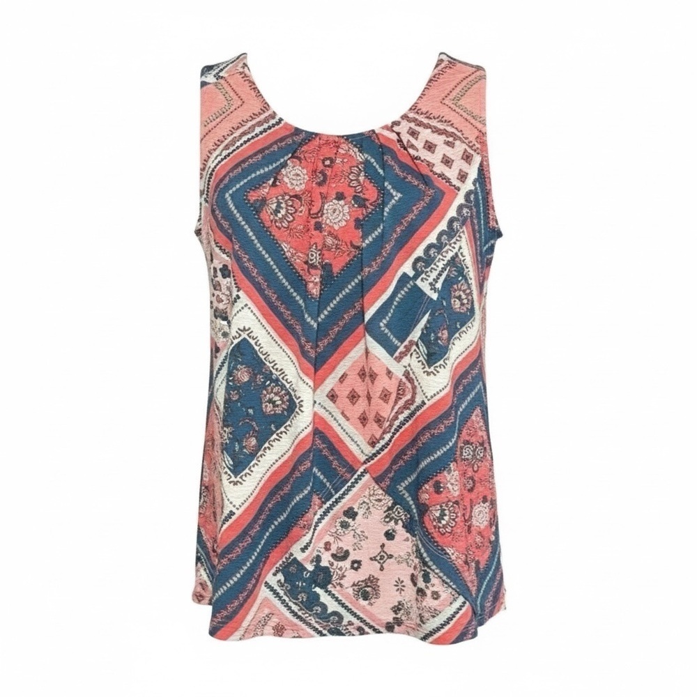 Patchwork Bandana Print Sleeveless Tank Top | Boho Festival